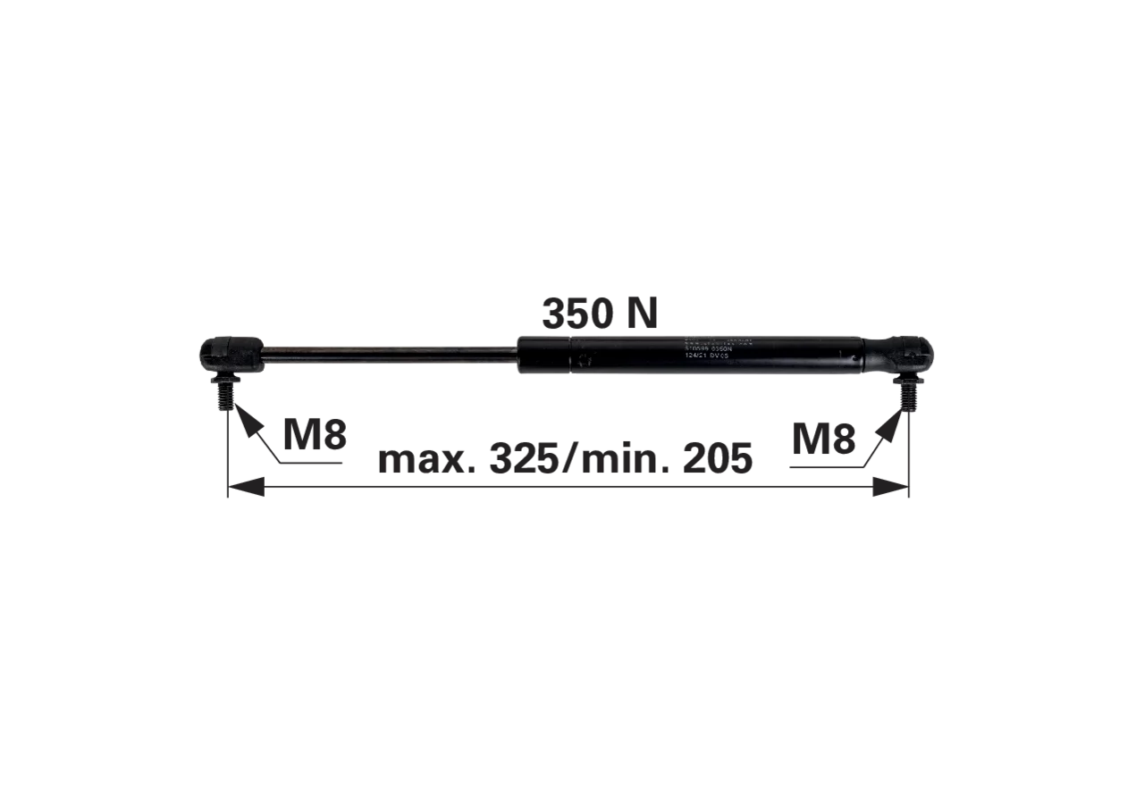 Stabilus Gasdruckfeder für Motorhaube anstelle von Fendt X800420487000 Stabilus
