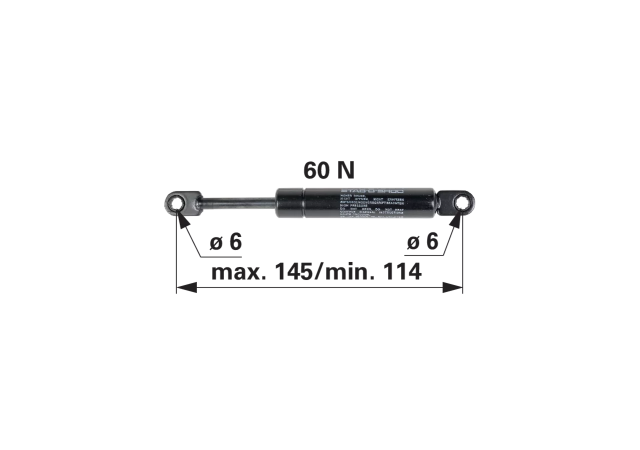 Stabilus Gasdruckfeder für Gas- und Kupplungspedal, anstelle von Fendt H916201021100 Stabilus