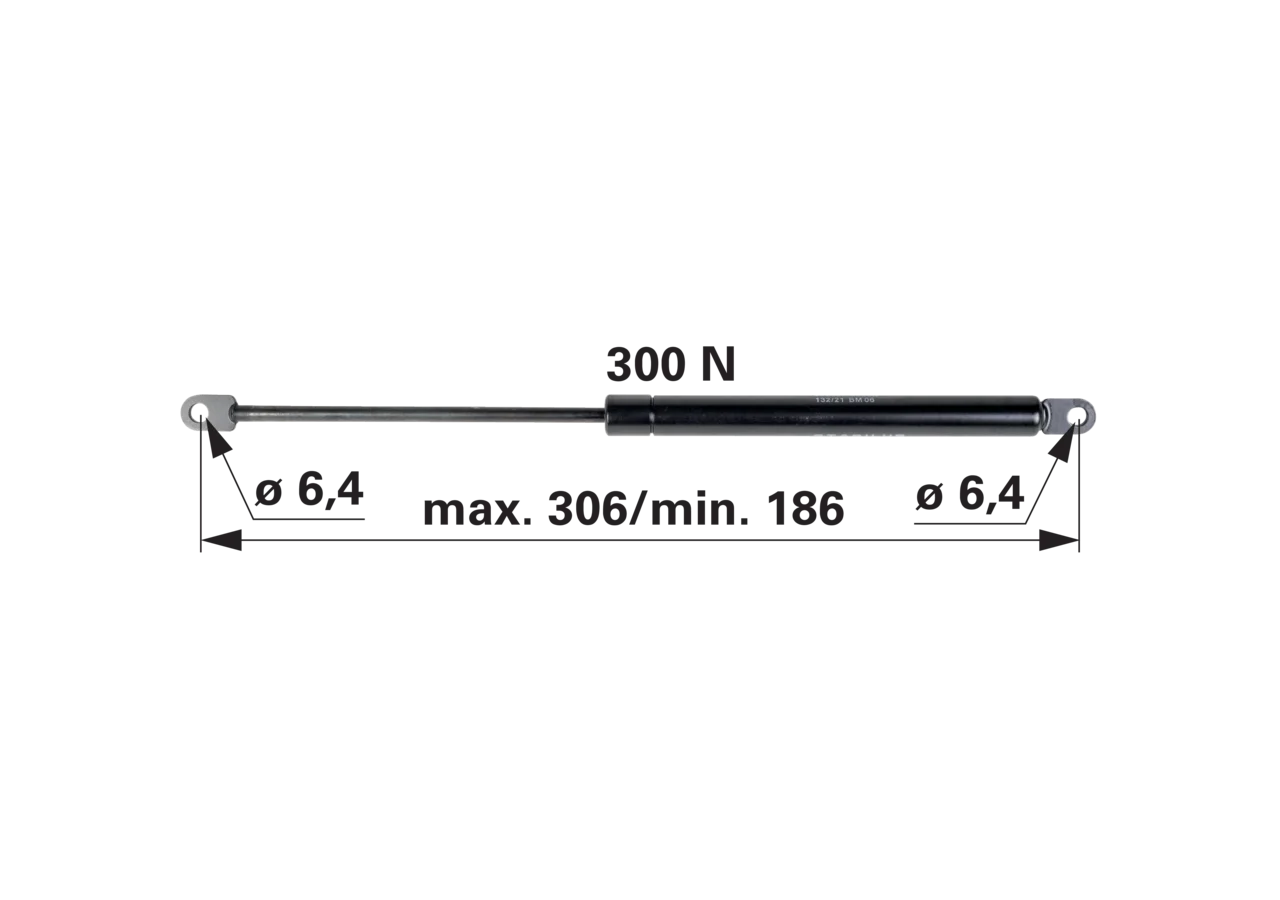 Stabilus Gasdruckfeder für Motorhaube anstelle von Massey Ferguson 4272076M1 Stabilus