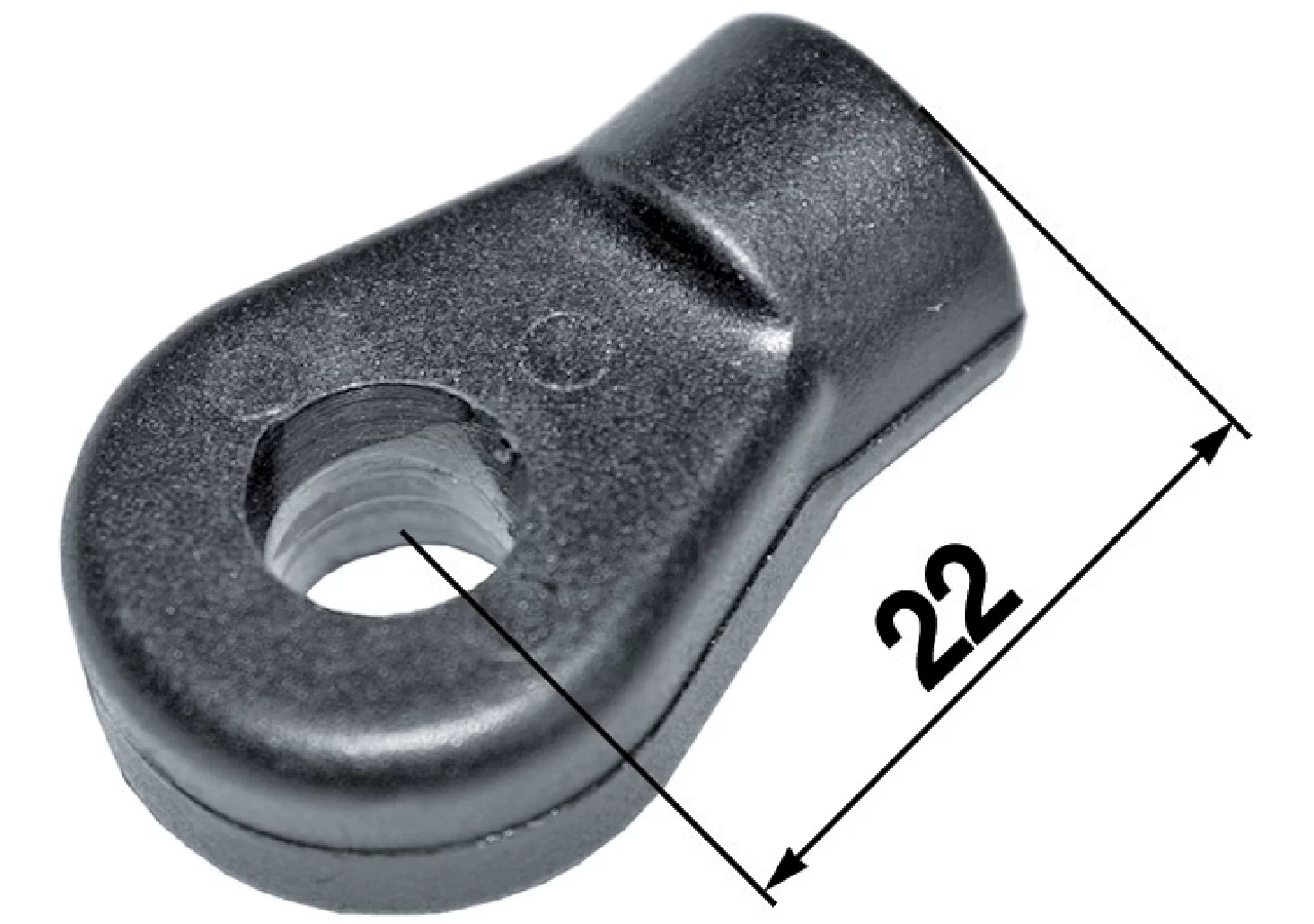 Lasche PVC – Loch-ø 8,1 mm, Laschenstärke 10 mm, Gewinde M6 GartenShop24 - Hochwertige Gartengeräte