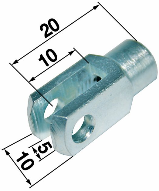 Gabel Loch-ø 5 mm, Gewinde M6 GartenShop24 - Hochwertige Gartengeräte