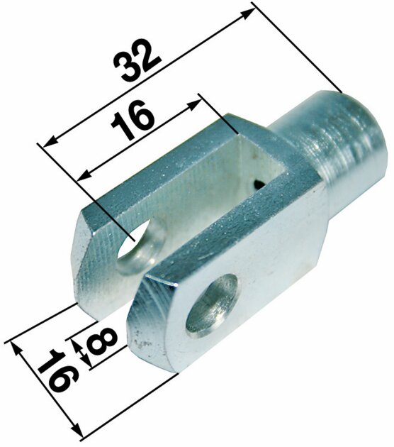 Gabel Loch-ø = 8 mm, Gewinde M6 GartenShop24 - Hochwertige Gartengeräte