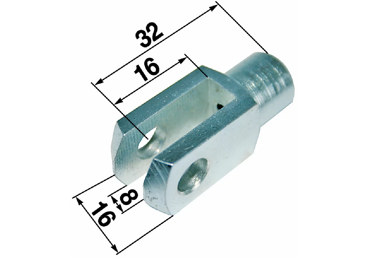 Gabel Loch-ø = 8 mm, Gewinde M6 GartenShop24 - Hochwertige Gartengeräte