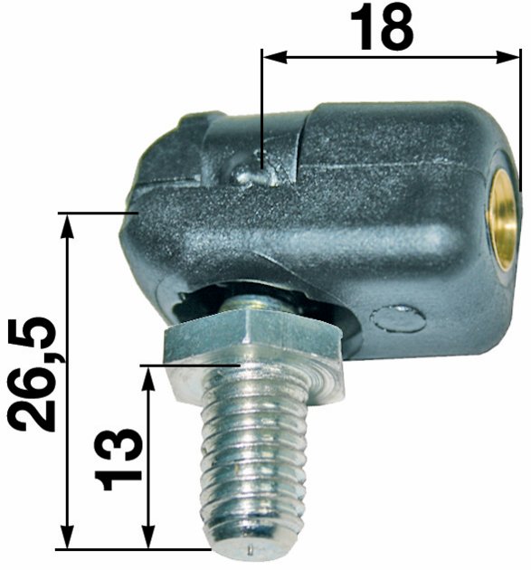 Winkelgelenk PVC Innengewinde M6/Aussengewinde M8 GartenShop24 - Hochwertige Gartengeräte