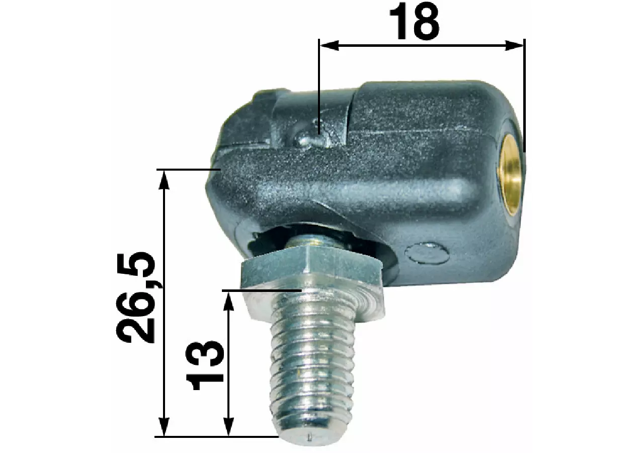 Winkelgelenk PVC Innengewinde M6/Aussengewinde M8 GartenShop24 - Hochwertige Gartengeräte
