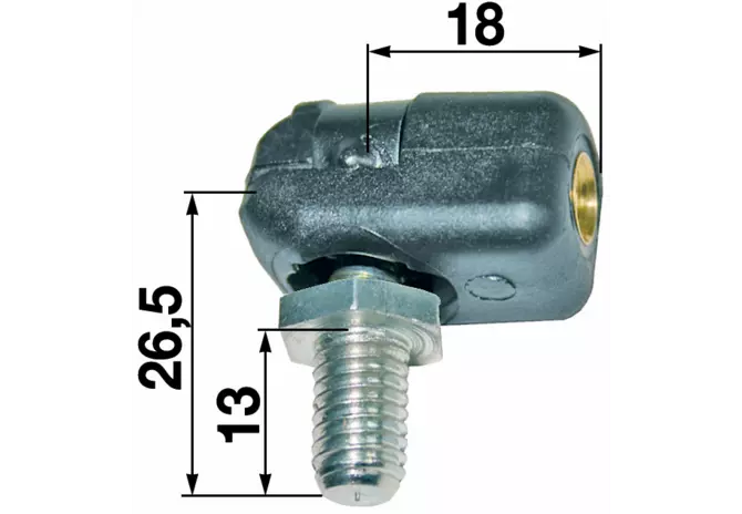 Winkelgelenk PVC Innengewinde M6/Aussengewinde M8 GartenShop24 - Hochwertige Gartengeräte