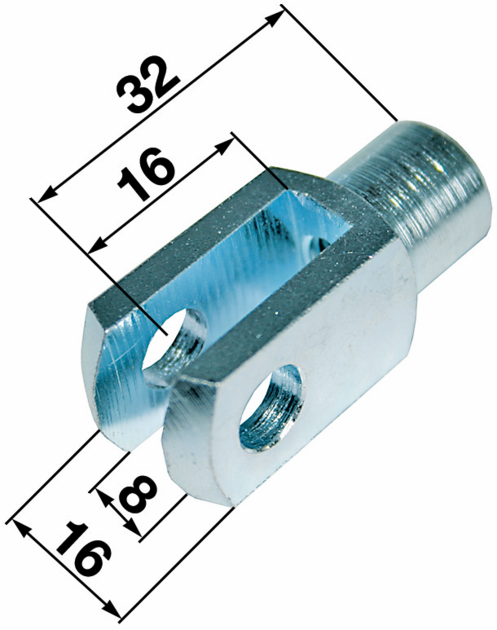 Gabel Loch-ø 8 mm, Gewinde M8 GartenShop24 - Hochwertige Gartengeräte