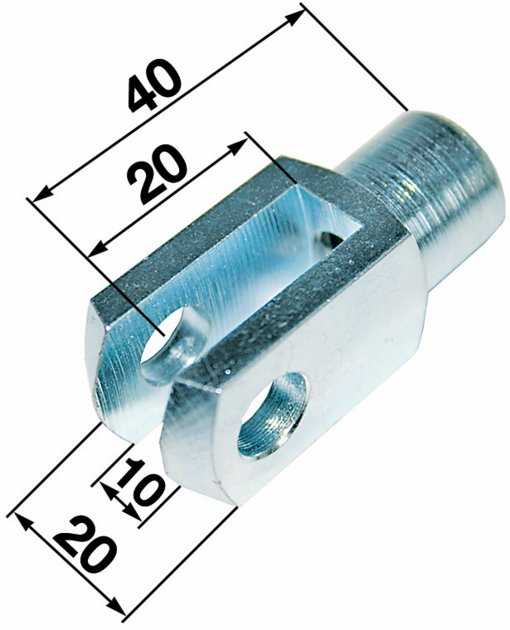 Gabel Loch-ø 10 mm, Gewinde M10 GartenShop24 - Hochwertige Gartengeräte