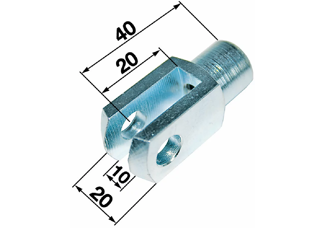 Gabel Loch-ø 10 mm, Gewinde M10 GartenShop24 - Hochwertige Gartengeräte
