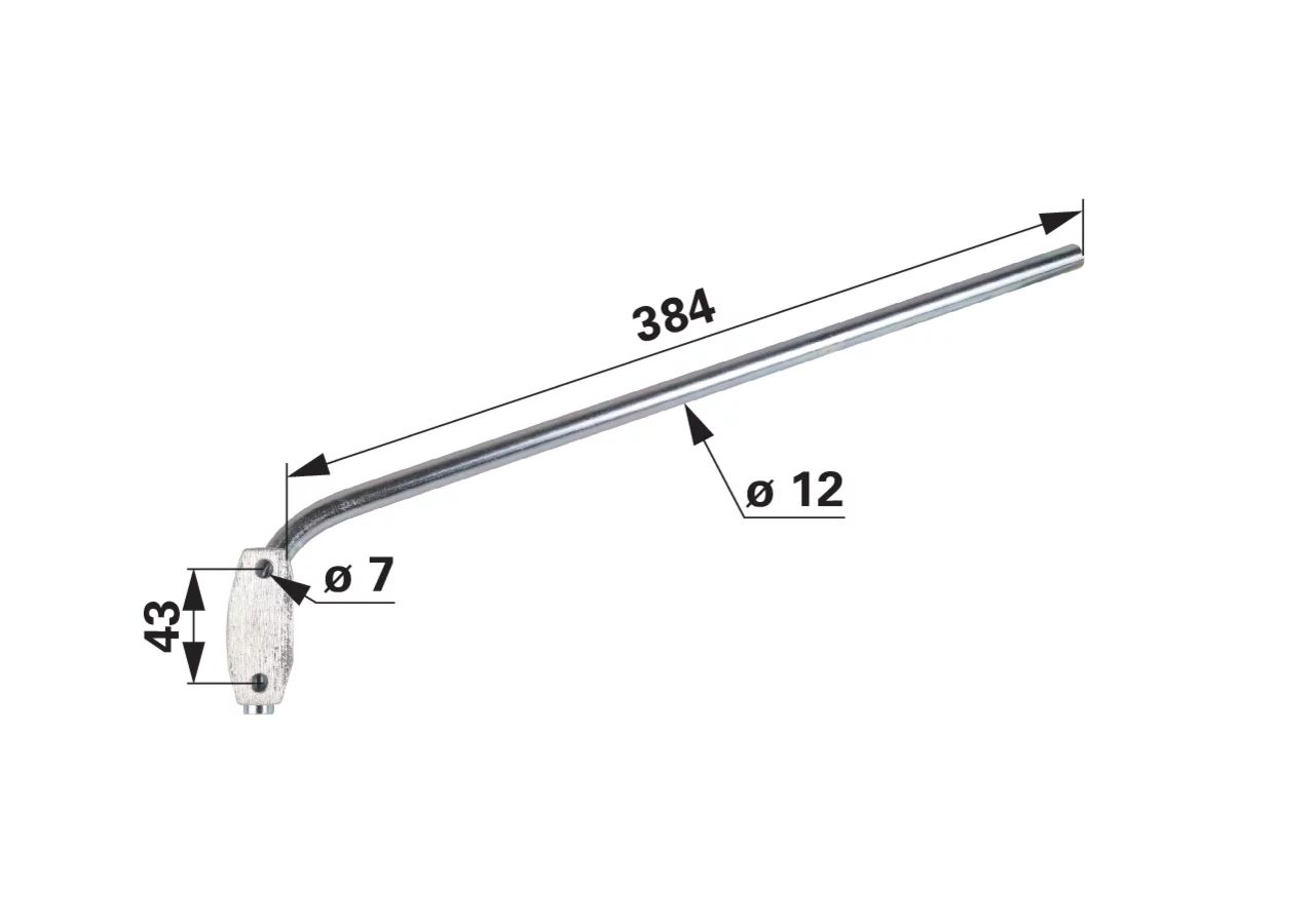 Spiegelhalter Länge 370 mm Stange Ø 12 mm GartenShop24 - Hochwertige Gartengeräte