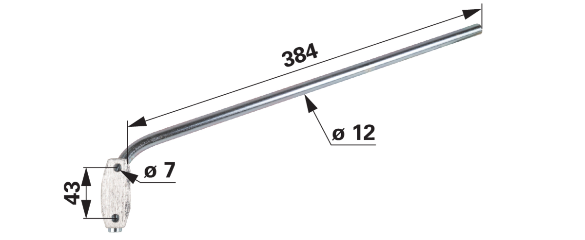Spiegelhalter Länge 370 mm Stange Ø 12 mm GartenShop24 - Hochwertige Gartengeräte