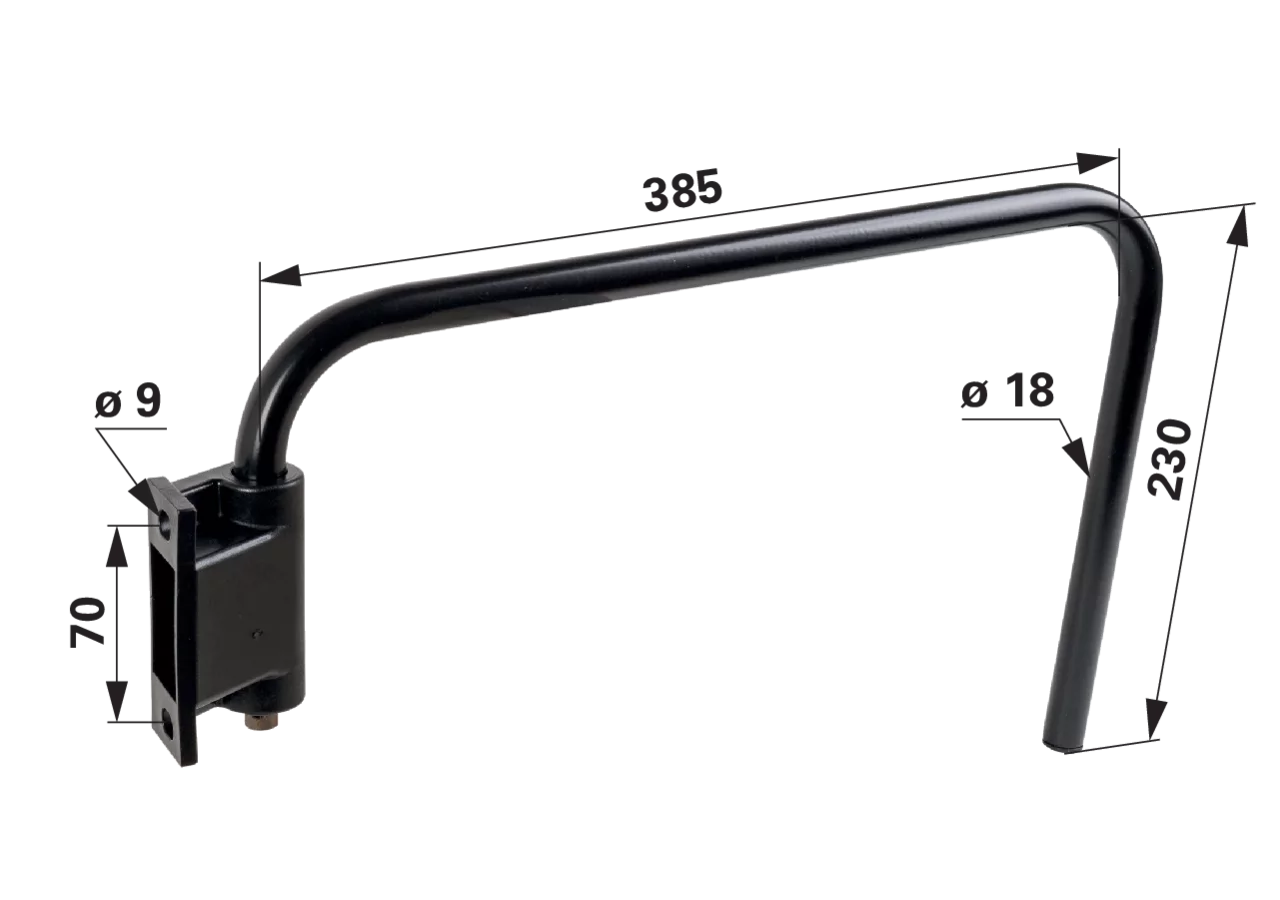 Spiegelhalter rechts Stange Ø 18 mm GartenShop24 - Hochwertige Gartengeräte