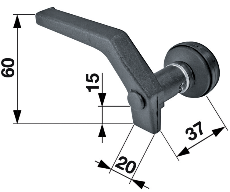 Fensterverschluss links, komplett mit Schraube M6 x 30 GartenShop24 - Hochwertige Gartengeräte