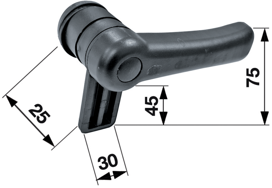 Fensterverschluss rechts, komplett mit Schraube M8 x 35 GartenShop24 - Hochwertige Gartengeräte