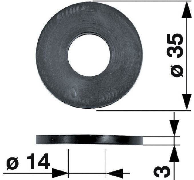 Dichtung PVC – Außendurchmesser 35 mm, Innendurchmesser 14 mm GartenShop24 - Hochwertige Gartengeräte