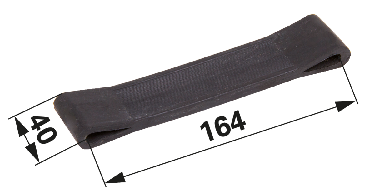 Türhalteband 164 x 40 mm Gummi schwarz GartenShop24 - Hochwertige Gartengeräte