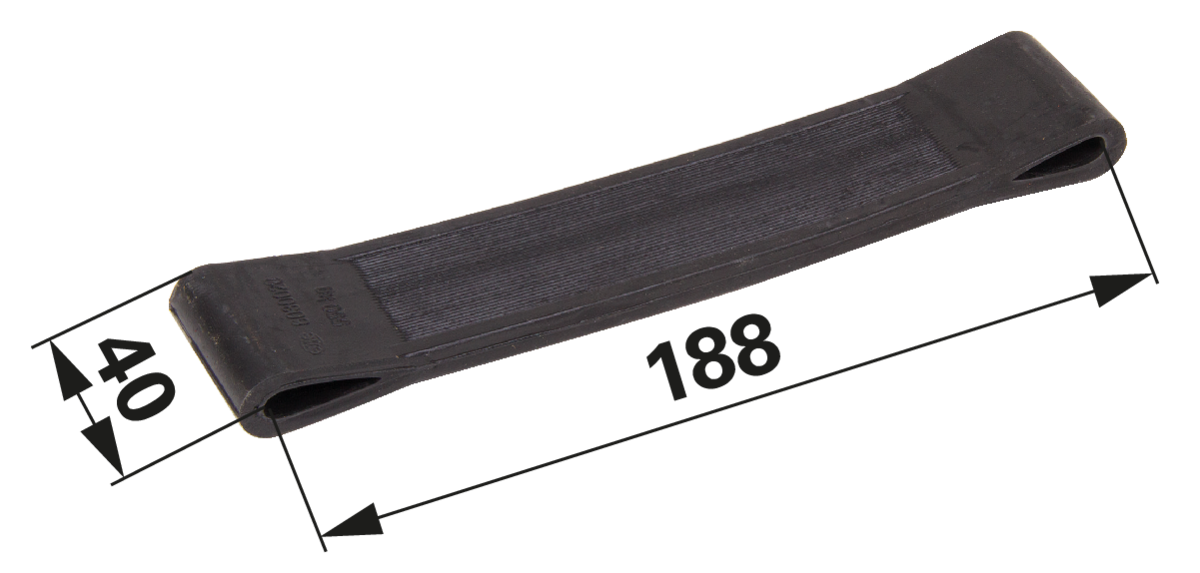 Türhalteband 188 x 40 mm Gummi schwarz GartenShop24 - Hochwertige Gartengeräte