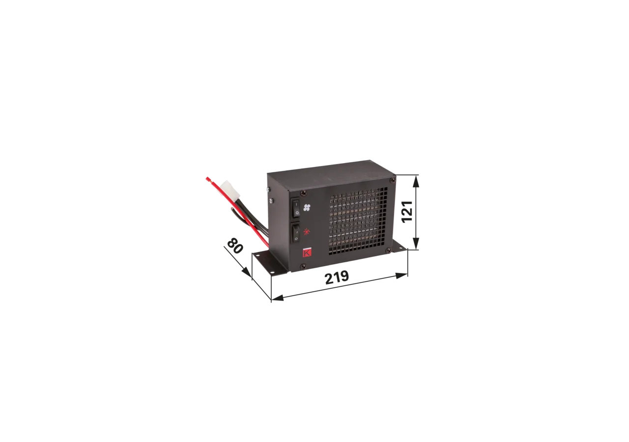 Kabinenheizung 12 V, 420 W – 1 Stufe, Luftstrom 70 m³/h GartenShop24 - Hochwertige Gartengeräte