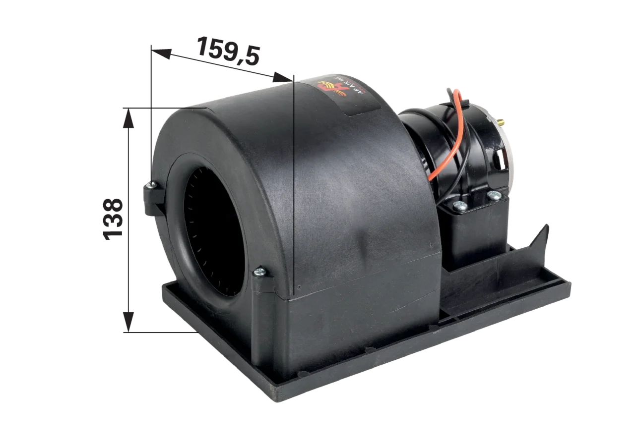 Lüftermotor mit Gehäuse komplett 12 V 1 Stufe anstelle von CNH 87332277 GartenShop24 - Hochwertige Gartengeräte