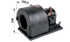 Lüftermotor mit Gehäuse komplett 12 V 1 Stufe anstelle von CNH 87332277 GartenShop24 - Hochwertige Gartengeräte