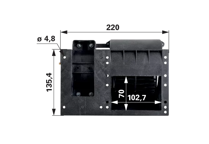 Lüftermotor mit Gehäuse komplett 12 V 1 Stufe anstelle von CNH 87332277 GartenShop24 - Hochwertige Gartengeräte