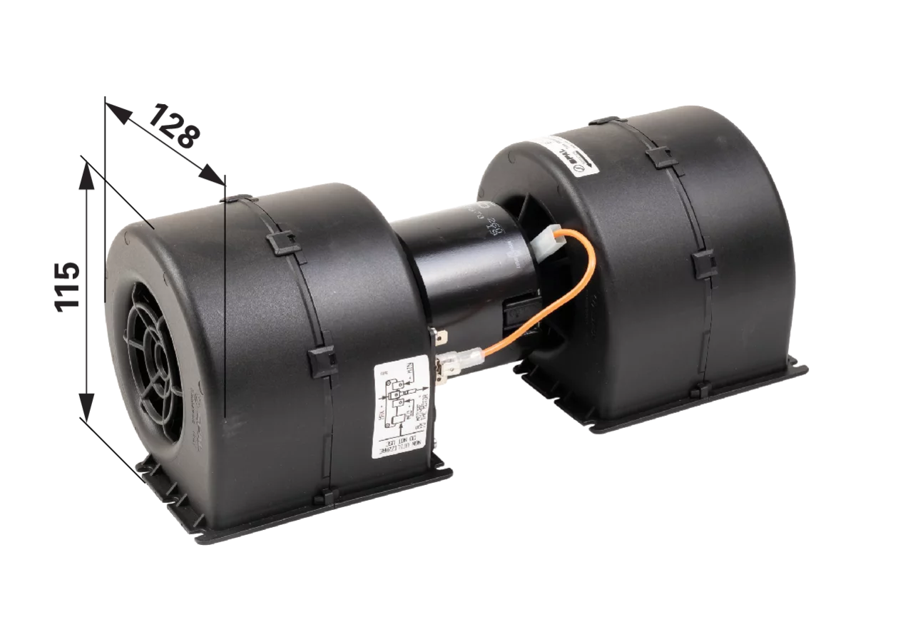 Lüftermotor mit Gehäuse 12 V anstelle von Fendt G210812140300 GartenShop24 - Hochwertige Gartengeräte