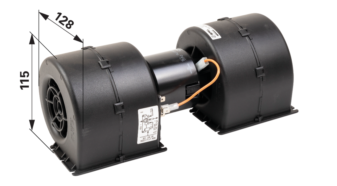 Lüftermotor mit Gehäuse 12 V anstelle von Fendt G210812140300 GartenShop24 - Hochwertige Gartengeräte
