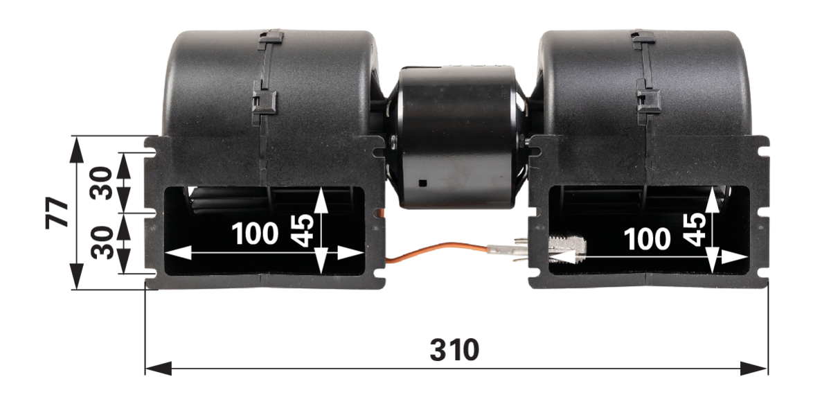 Lüftermotor mit Gehäuse 12 V anstelle von Fendt G210812140300 GartenShop24 - Hochwertige Gartengeräte