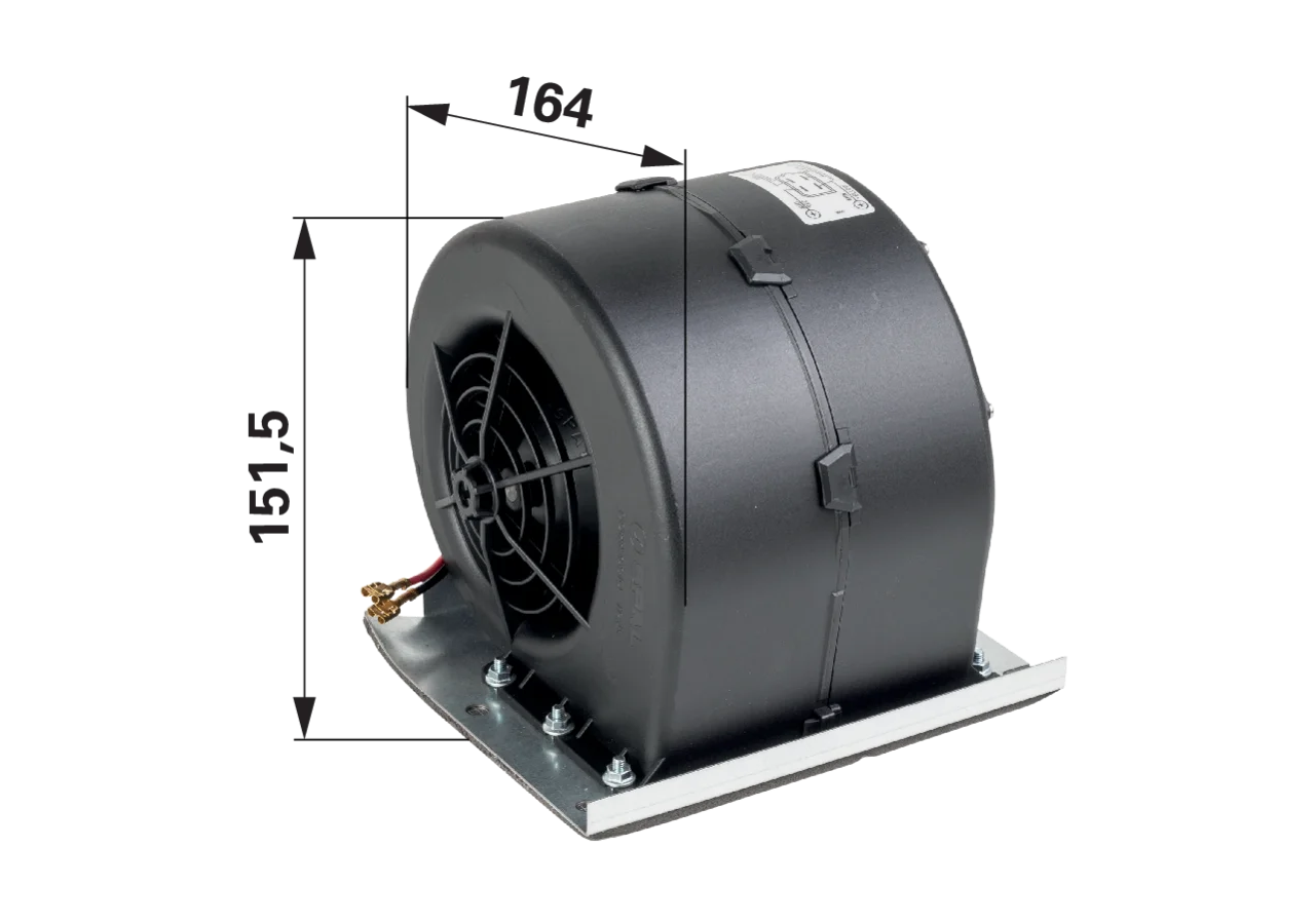 Lüftermotor mit Gehäuse komplett 12 V 1 Stufe anstelle von John Deere AL39043 GartenShop24 - Hochwertige Gartengeräte