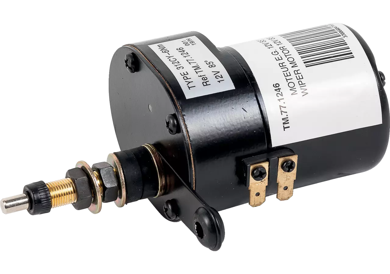 Scheibenwischermotor 12 V mit Schalter, Drehwinkel 85°, Achslänge 61 mm GartenShop24 - Hochwertige Gartengeräte