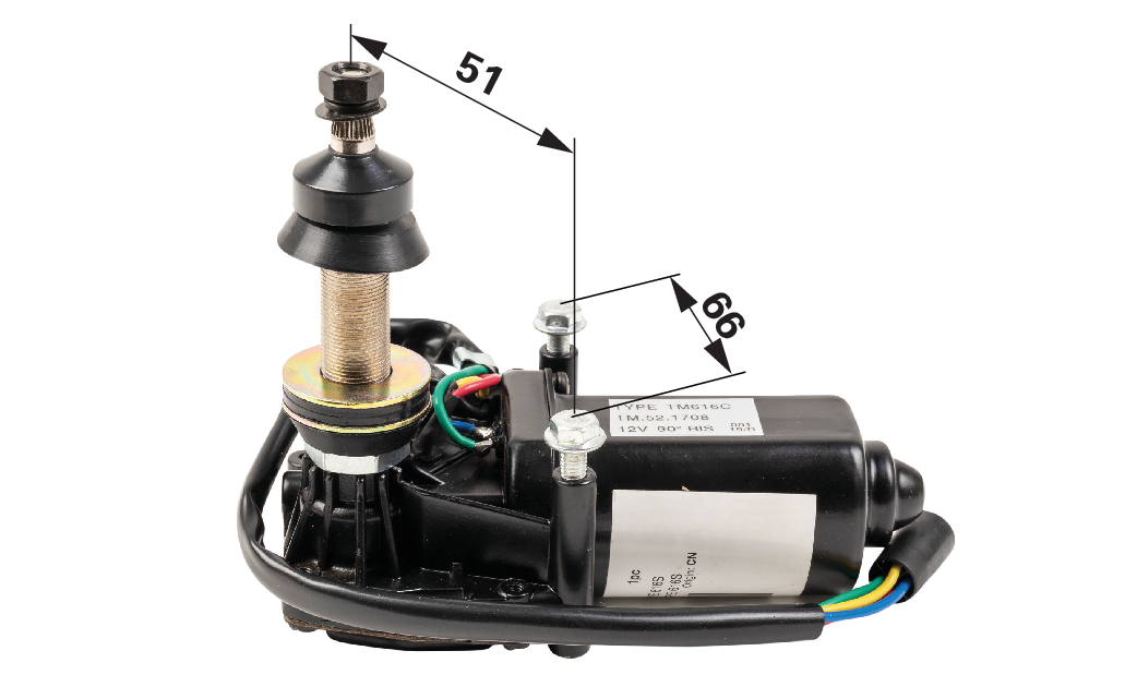 Scheibenwischermotor für Frontscheibe anstelle von John Deere AL208529 GartenShop24 - Hochwertige Gartengeräte