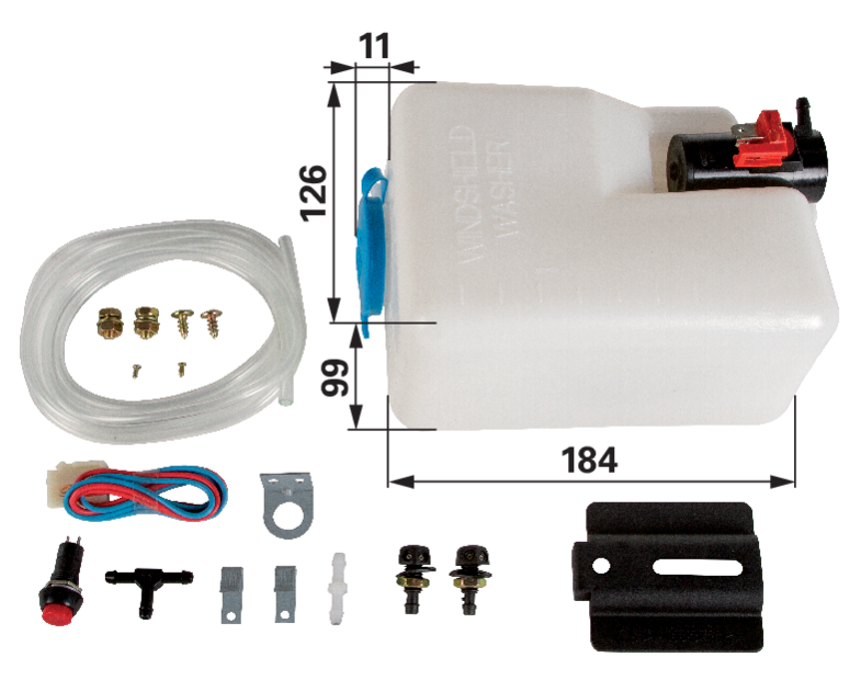 Scheibenwaschanlage komplett 12V GartenShop24 - Hochwertige Gartengeräte