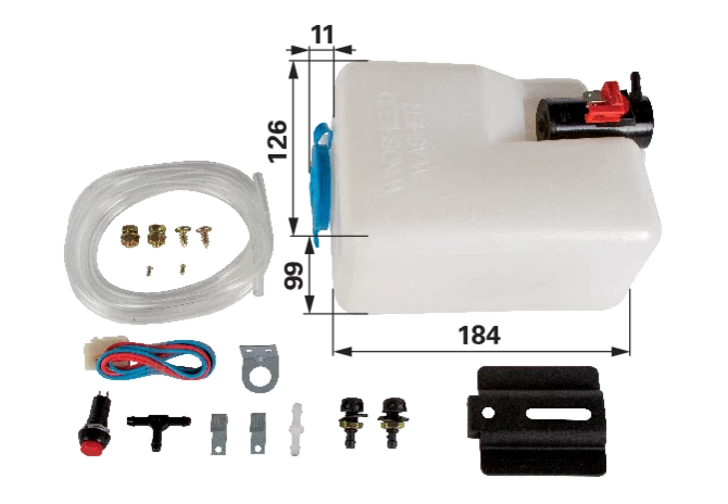 Scheibenwaschanlage komplett 12V GartenShop24 - Hochwertige Gartengeräte