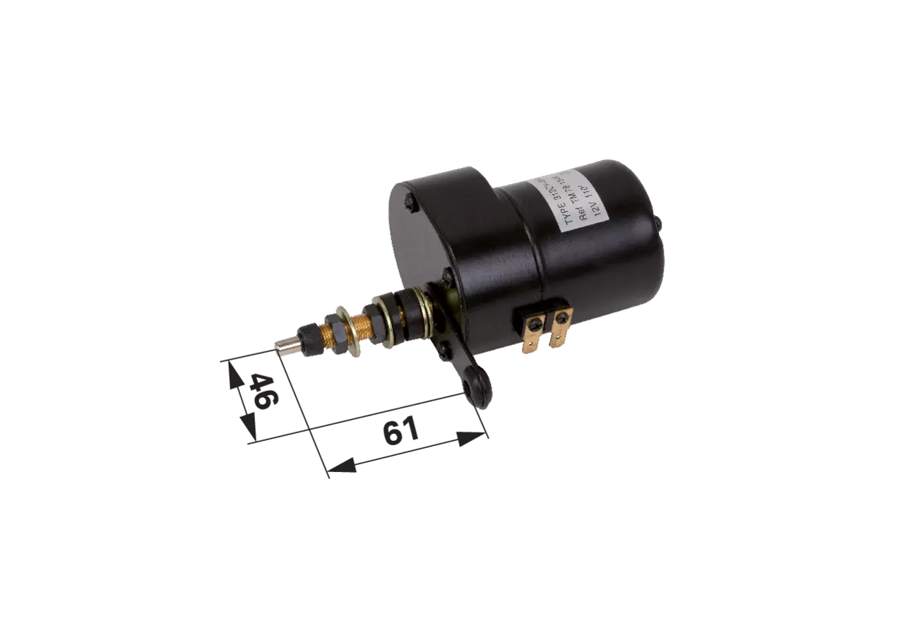 Scheibenwischermotor 12 V mit Schalter, Drehwinkel 110°, Achslänge 61 mm GartenShop24 - Hochwertige Gartengeräte