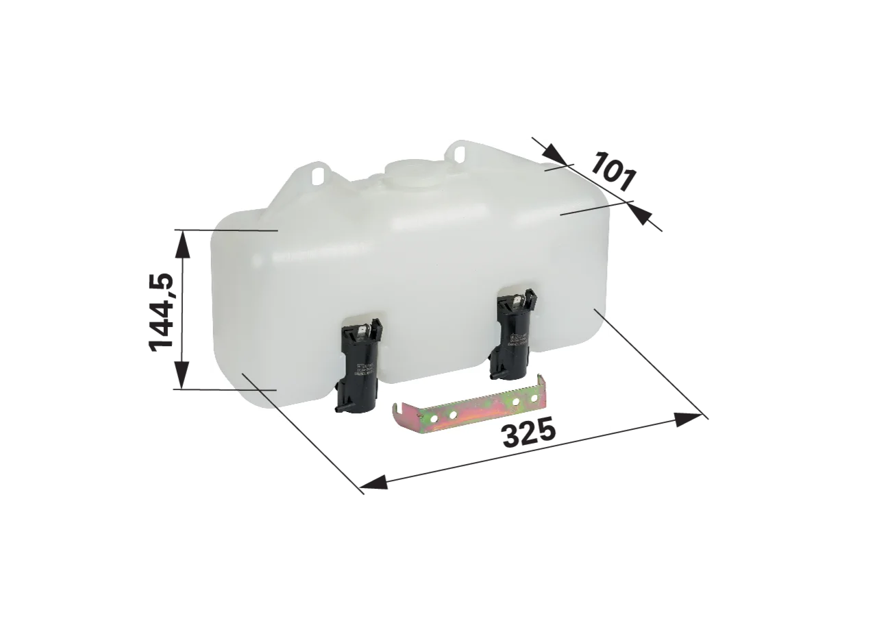 Scheibenwaschanlage 24 V, 4 Liter mit 2 Pumpen GartenShop24