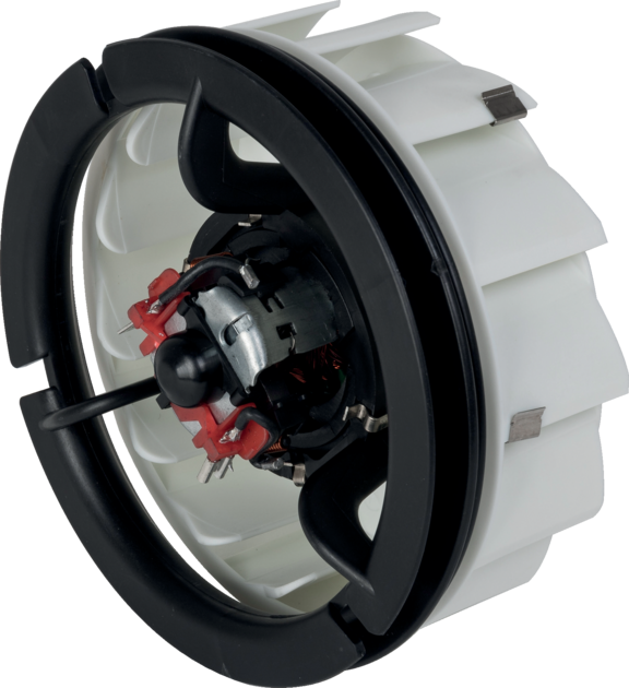 Lüftermotor mit Lüfterrad 12 V links – Ersatz für John Deere AL58526 GartenShop24 - Hochwertige Gartengeräte