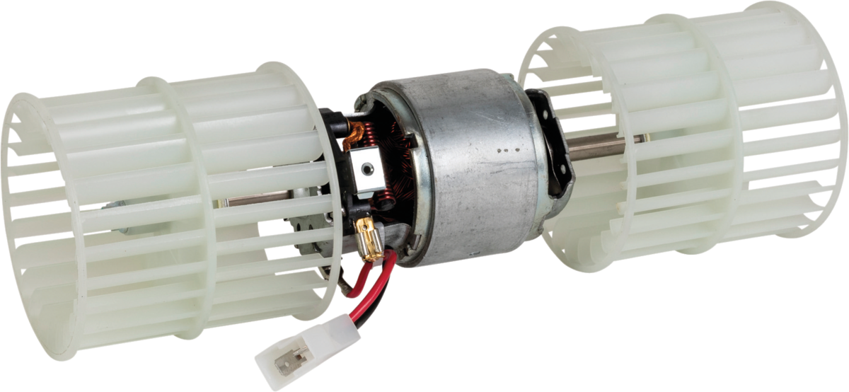 Lüftermotor komplett 12 V mit 2 Lüfterrädern anstelle von Massey Ferguson GartenShop24 - Hochwertige Gartengeräte