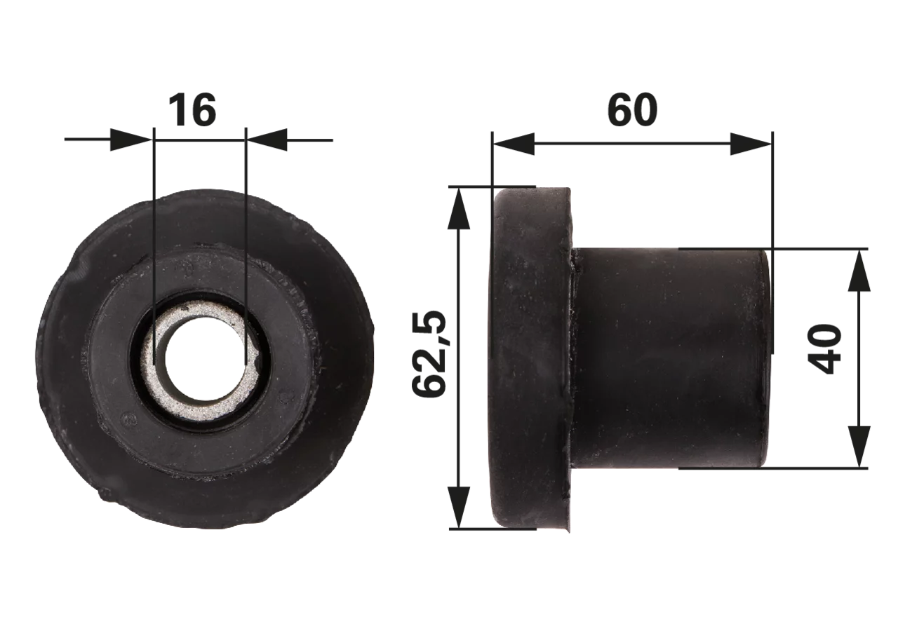 Kabinenlager anstelle von Massey Ferguson 1612171M1 GartenShop24 - Hochwertige Gartengeräte
