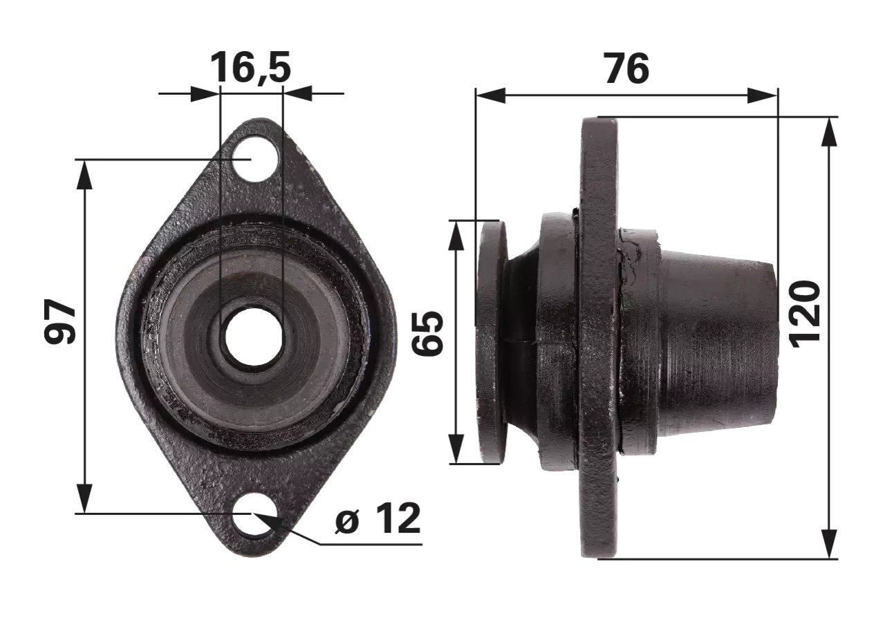 Kabinenlager anstelle von Massey Ferguson 1694720M2 GartenShop24 - Hochwertige Gartengeräte