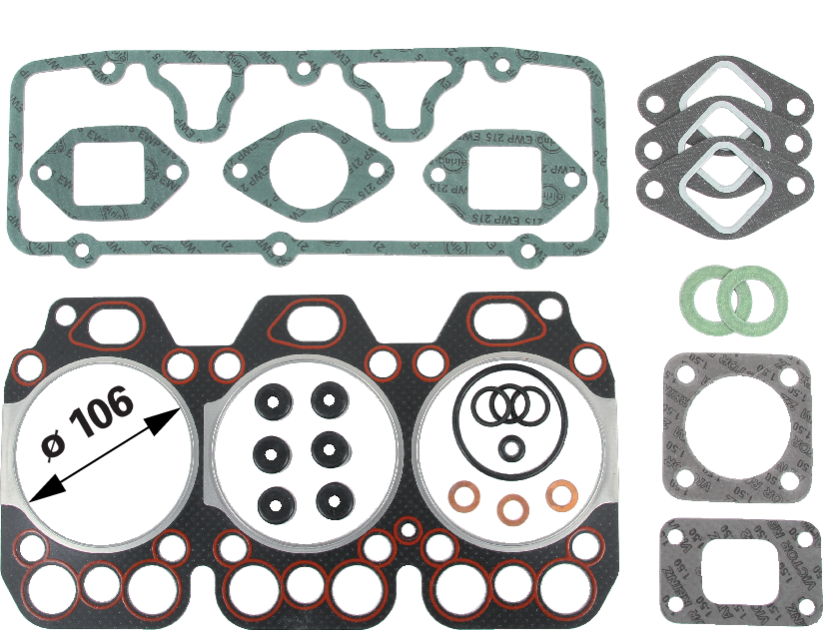 Zylinderkopfdichtsatz Durchmesser 106 mm passend zu Steyr Motor anstelle von Steyr 131100010703 GartenShop24 - Hochwertige Gartengeräte