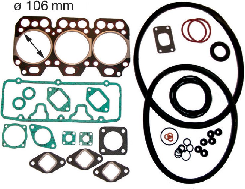 Motordichtsatz Durchmesser 106 mm passend zu Steyr Motor anstelle von Steyr 131100010708 GartenShop24 - Hochwertige Gartengeräte