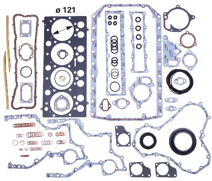 Reinz Motordichtsatz Durchmesser 121 mm – Valmet/Sisu-Motor ab DBD 0055001 anstelle von Steyr 142080010711 Reinz