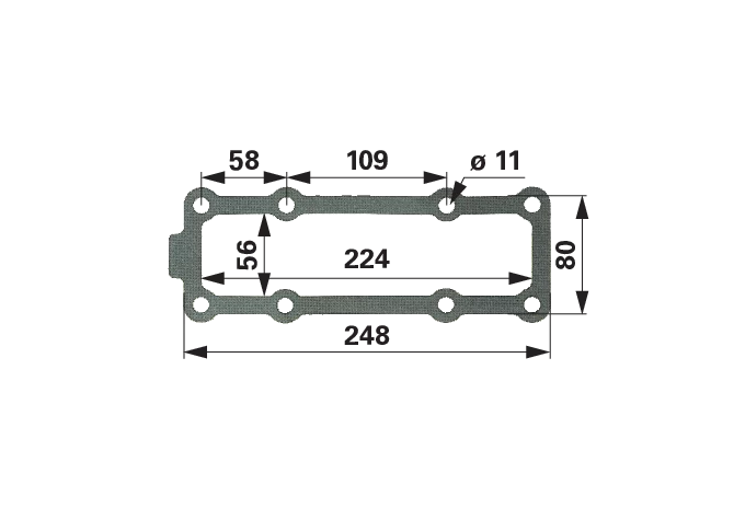 Ansaugkrümmerdichtung anstelle von John Deere R530549 – 4 Zylinder GartenShop24 - Hochwertige Gartengeräte