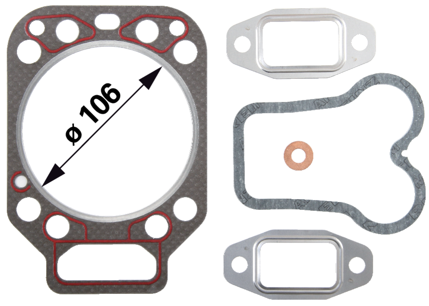 Reinz Zylinderkopfdichtsatz Stärke 0,8 mm Durchmesser 106 mm passend für MWM-Motor 226 Reinz
