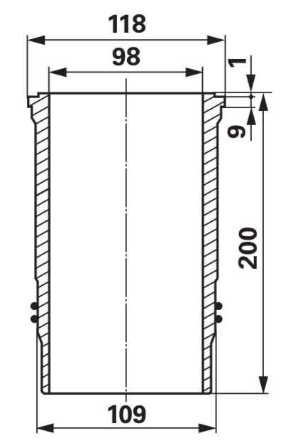 Kolbenbuchsensatz Kolbenbolzen 35 x 83 mm, Buchsendurchmesser 98 mm passend für Steyr WD306A, 406A GartenShop24 - Hochwertige Gartengeräte