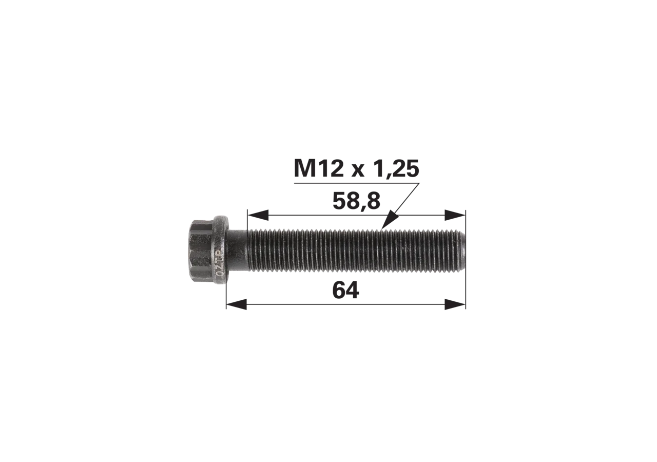 Pleuelschraube M12 x 1,25 Länge 64 mm passend für John Deere GartenShop24 - Hochwertige Gartengeräte