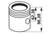 Mahle Kolben mit Ring, Kolbenbolzen 3 Ringe 3/2,38/4 mm, 38 x 82 mm, anstelle CNH 8094740 Mahle