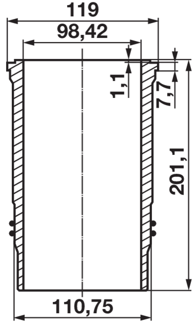 Kolbenschmidt Kolbenbuchsensatz Kolbenbolzen 36 x 82 mm zu Motor D-155, D-206, D-310 Kolbenschmidt