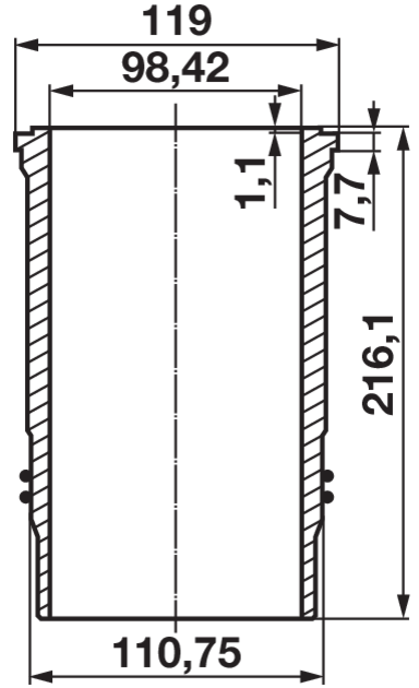 Kolbenschmidt Kolbenbuchsensatz Kolbenbolzen 38 x 82 mm zu Motor DT-239, DT-358 Kolbenschmidt