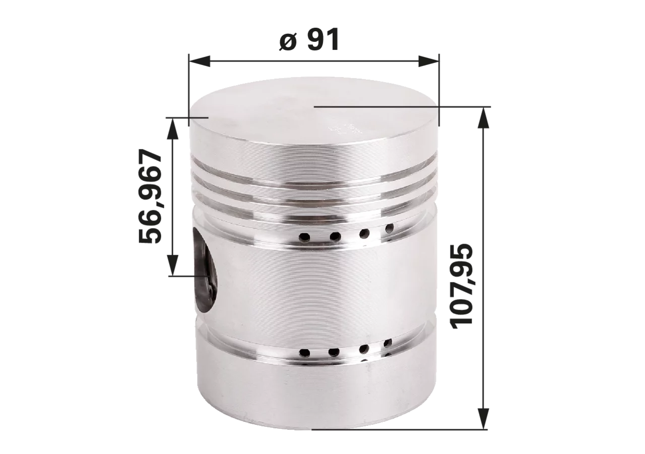Kolben ohne Kolbenringe anstelle von Perkins 81512 GartenShop24 - Hochwertige Gartengeräte